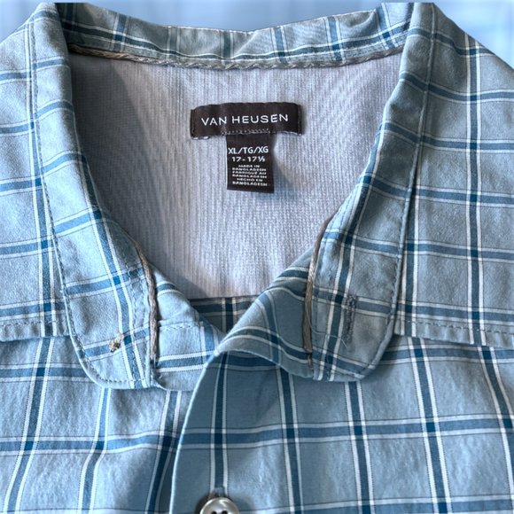 Van Heusen Men's Short Sleeve Classic Dress/Leisure wear Shirt XL Pre-Owned VF++ - Picture 4 of 5